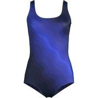 Lands' End Women's Tugless Swimsuit in Bright Blue | Size: 12
