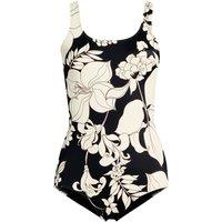 Lands' End Women's Tugless Swimsuit in Cream | Size: 16