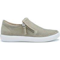 Hotter Women's Extra Wide 'Daisy' Deck Shoes in Olive | Size: 7