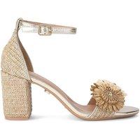 Carvela Women's 'Sorrento Flower Block' Heels in Gold | Size: 5