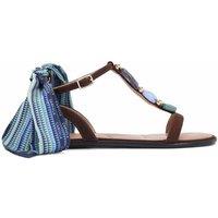 Carvela Women's 'Sorrento Gem Flat Sandal' Suede Sandals in Brown | Size: 7