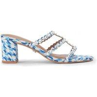 Carvela Women's 'Confetti Block' Fabric Sandals in Blue | Size: 7