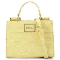 Carvela Women's 'Jessica Mini Tote 2' Croc Print Bag in Yellow