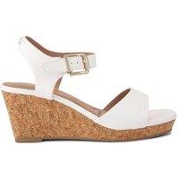 Carvela Women's 'Sadie Wedge Wide Fit' Sandals in White | Size: 9