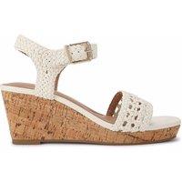 Carvela Women's 'Portofino Wedge Wide Fit' Sandals in Cream | Size: 8