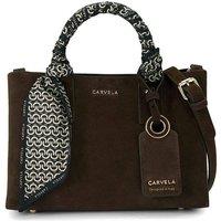 Carvela Women's 'Nina Mini Tote' Suede Bag in Dark Brown