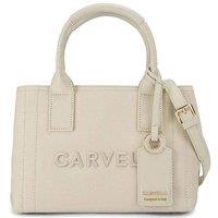 Carvela Women's 'Lidia Micro Tote' Canvas Bag in Beige
