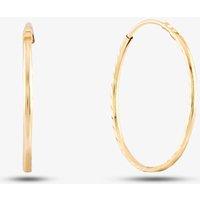 T.H.Baker Women's 9ct Yellow Gold Sleeper Hoop Earrings SE929
