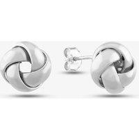 T.H.Baker Women's 9ct White Gold Knot Stud Earrings 5.55.6199 in Silver