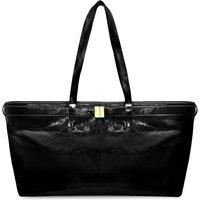 Apatchy London Women's The Esme Crinkle Patent Leather Bag in Black