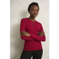 Hobbs London Women's Hayden Jumper in Raspberry | Size: Medium