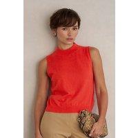 Hobbs London Women's Priya Knitted Vest in Scarlet | Size: Large