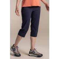 Craghoppers Women's Kiwi Pro III Cropped Water Repellent Anti-Insect Trousers in Dark Navy | Size: 16