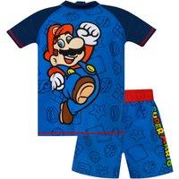 Super Mario Boy's Gaming Swim Set in Blue | Size: 3-4 Years