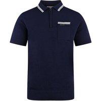 Luke 1977 Boy's Sebaco Junior Knitted Polo in Navy | Size: 12-13 Years