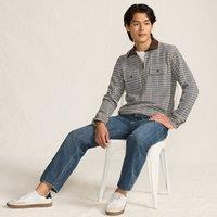 Lands' End Men's Corduroy Collar Bedford Quarter Zip Jumper | Size: Large