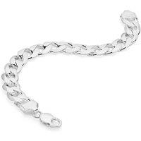 The Fine Collective Men's Sterling Silver Curb Chain (13.3mm) Bracelet 8.5 inch | Size: 8.5inch