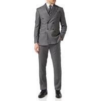 XPOSED Men's George Pinstripe 3-Piece Suit with Double-Breasted Waistcoat in Grey | Size: 36R