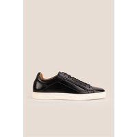 Oswin Hyde Men's Colt Smart Leather Trainers in Black | Size: 12