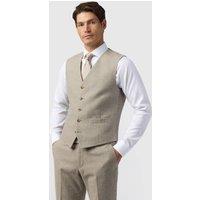 Alexandre Silver Label Men's Tailored Fit Donegal Waistcoat in Beige | Size: 44R