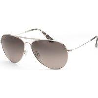 Maui Jim Men's MJ0264S-004 Mavericks Aviator/Navigator Sunglasses in Silver