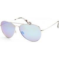 Maui Jim Men's MJ0264S-001 Mavericks Aviator/Navigator Sunglasses in Silver