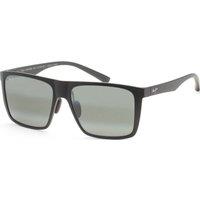 Maui Jim Men's MJ0455S-001 Honokalani Square/Rectangle Sunglasses in Black
