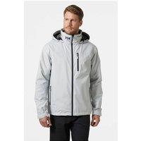 Helly Hansen Sport Men's Crew Hooded Midlayer Sailing Jacket 2.0 in Grey | Size: XL