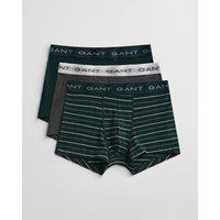 Gant Men's Striped 3 Pack Boxer Tartan Green | Size: Large