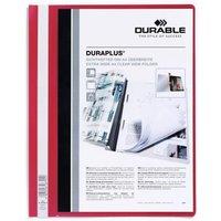Durable Duraplus Project Folder Document Report File - 25 Pack - A4+ Red