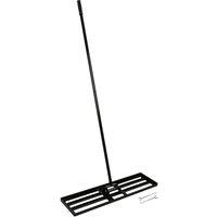 Harbour Housewares Heavy Duty Iron Lawn Levelling Rake - 92cm x 25cm - Gardening Tool in Black | Size: 92 cm x 25 cm
