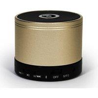 Soundz Mini Bluetooth Speaker With LED, MP3, FM Radio & Micro SD Slot Gold