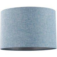 Happy Homewares Contemporary & Sleek Linen Fabric Lampshade in Blue | Size: 12 inches