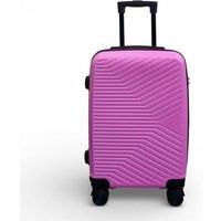 Infinity Leather Hard Shell Cabin 48 x 37 x 20 cm Secure Luggage Suitcase - Austria in Pink