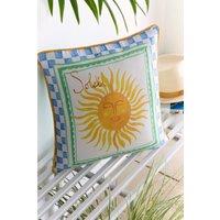 Fusion 'Soleil Sun' Outdoor Water Resistant Filled Cushion | Size: 43 cm x 43 cm