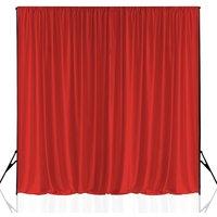 Neel Blue 3x3 Metres Spandex Backdrop Curtain, Wrinkle-Free Polyester Fabric Backdrop Panel in Red