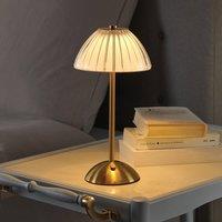 Coopers of Stortford Brass Effect Rechargeable Touch Table Lamp with 3 Light Modes in Bronze