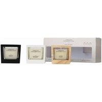 French Connection Wooden Candle Trio Gift Set Lemongrass Ginger Orange Serenity
