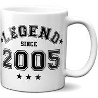 Bad Zebedee Legend Since 2005 21st Birthday Anniversary Mug in Black | Size: 300ml