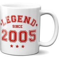 Bad Zebedee Legend Since 2005 21st Birthday Anniversary Mug in Red | Size: 300ml