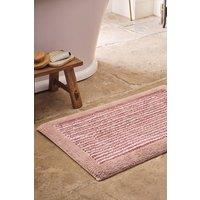 CHRISTY 'Portobello Stripe' Coastal Inspired Bath Rugs in Pink