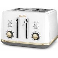 Breville Mostra VTT937 4-Slice Toaster Stainless Steel White