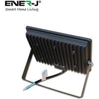 ENER-J 50W LED Floodlight wired with Non Dimmable 5A RF Receiver Dimmable in Black