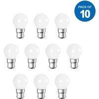 ENER-J Pack of 10 LED Bulb 4W LED Golf Lamp B22 6000K Bayonet Cap Cool White