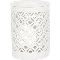 Something Different Matte Lattice Oil Burner in White