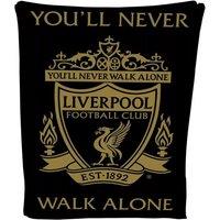 Liverpool FC Fleece Crest Blanket in Black
