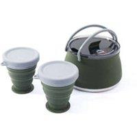 Obasyhig Outdoor Camping Folding Kettle Set in Green
