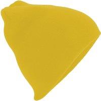 Beechfield Men's Plain Basic Knitted Winter Beanie Hat in Bright Yellow