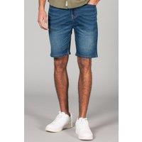 Tokyo Laundry Men's Cotton Blend Regular-Fit Denim Shorts in Indigo | Size: Medium