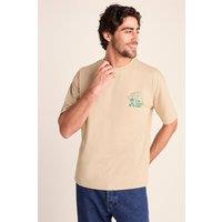 TOG24 Men's 'Hop' Premium Supersoft Hattie Clark T-Shirt in Light Beige | Size: Large